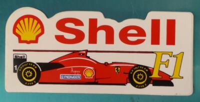 Shell oil Ferrari F1 adhesive 4'' long official sticker decal from Monza event