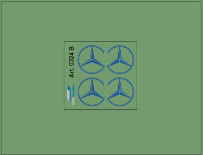 HO/1:87 DIS0324B MB FH Dekor Decal für Zugmaschienen und Auflieger,blau