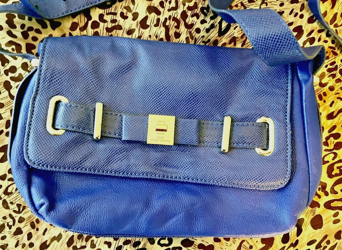 LULU BY LULU GUINNESS CROSSBODY BAG PERIWINKLE BLUE SILVER