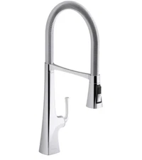 KOHLER K-22060-CP Graze Pre-Rinse Semi-Pro Kitchen Faucet Polished Chrome NEW