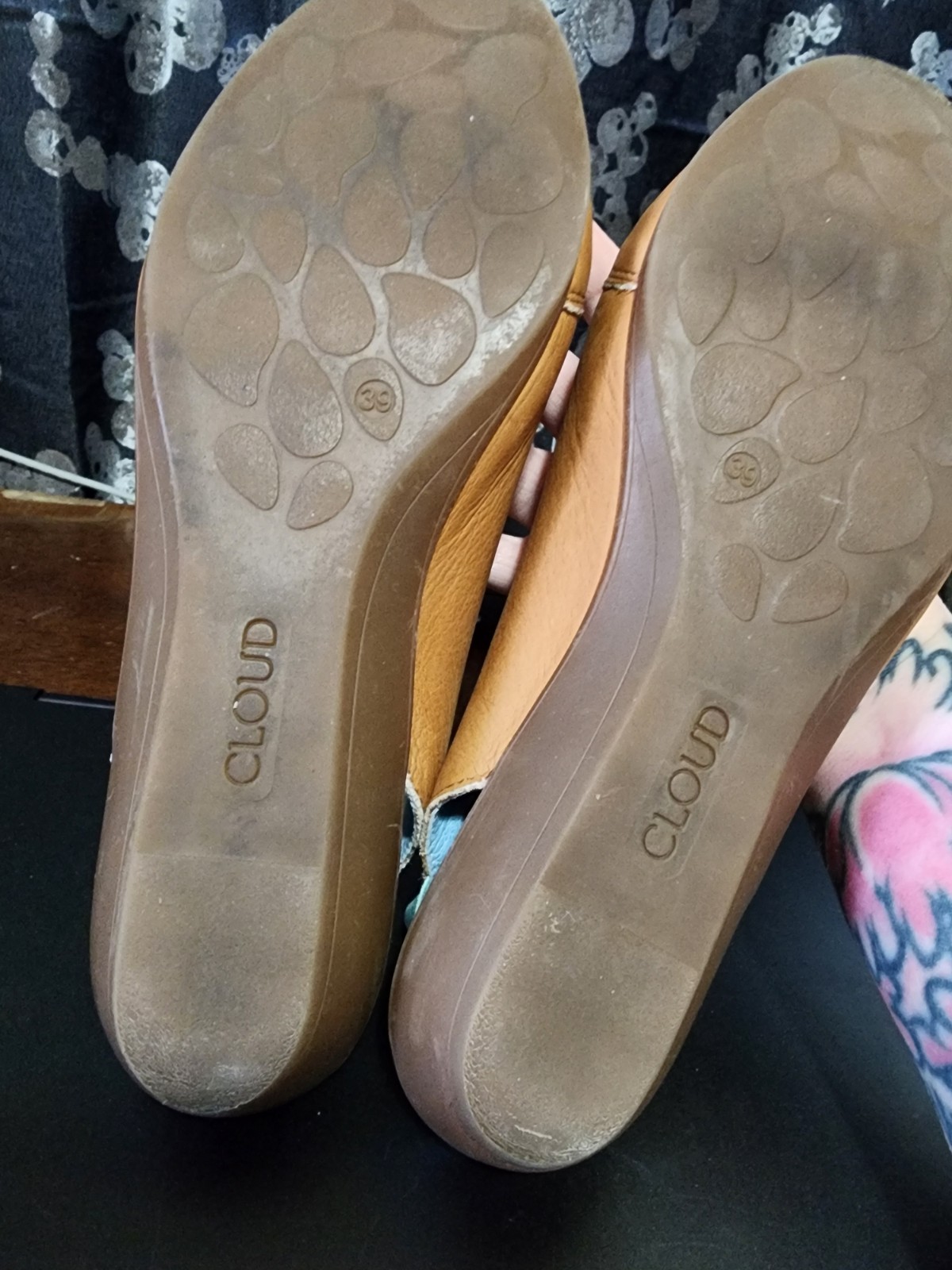 Cloud Caliber Slingback Soft Leather Sandals Brow… - image 8