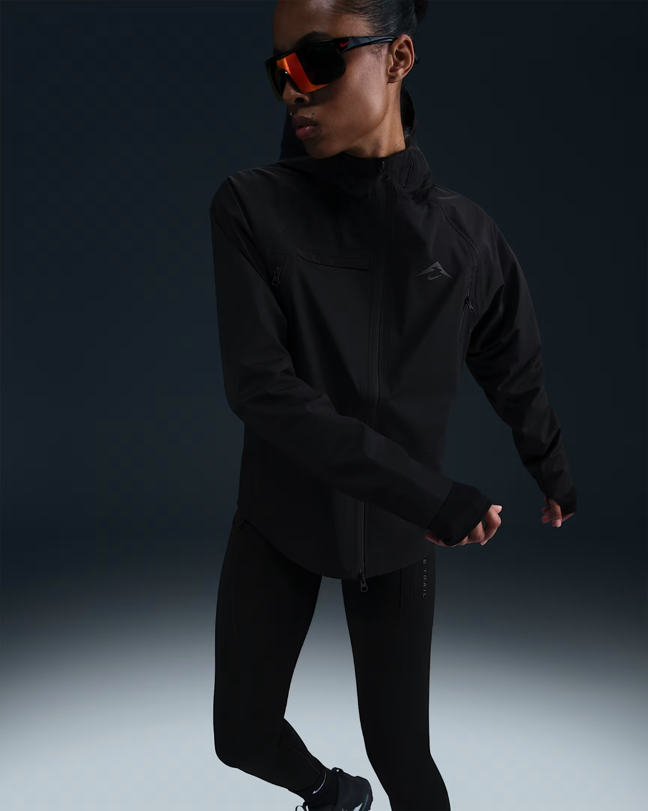 SACAI X NIKE Nike Trail Giacca da Corsa Donna Storm FIT ADV Nero Nylon FV6406 010