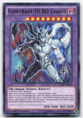 Contrast HERO Chaos SDHS-EN041 HERO Strike Yu-Gi-Oh 1st Edition NM