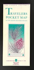 1991 Traverse Bay Michigan Travelers Pocket Map Candle Factory Vintage Brochure