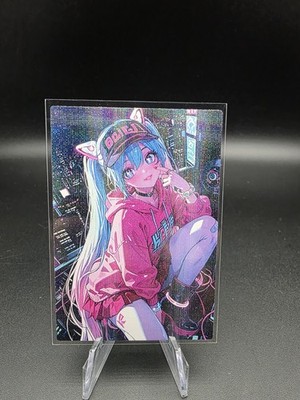 Hatsune Miku Holographic Anime Collectible Trading Card