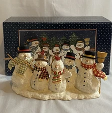 “Five Festive Snowmen" First Edition 1998 #3 Susan Winget  For Lang&Wise W/Box