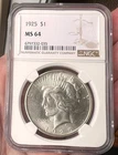 1925 MS64 Silver Peace Dollar