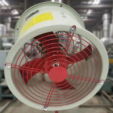 12in Cylinder Pipe Fan Explosion-Proof Pipeline Axial Flow Fan Exhaust Fan 110V