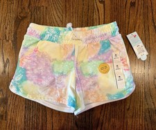 Cat  Jack tie-dye shorts, girls size 8, medium pockets drawstring waste pull on