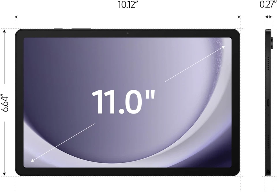 Samsung Galaxy Tab A9+ Plus 5G 128/8GB 11" Unlocked WiFi Tablet - Graphite Black - Image 4 of 4