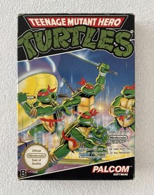 TEENAGE MUTANT NINJA TURTLES CONFEZIONE ORIGINALE con istruzioni NINTENDO NES RARO! CONDIZIONI BUONE!