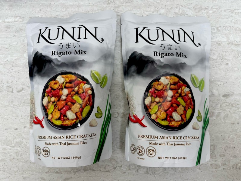 KUNIN RIGATO MIX 12oz Premium Asian Rice Crackers Best By 7/25/26 ‼️ 2 BAGS‼️