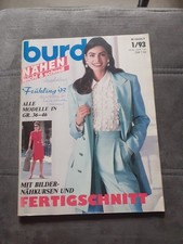burda mit Schnittmuster - 1/93 * Januar 1993 * Vintage Nähen *