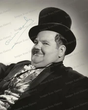 8x10 Print Autographed Portrait Oliver Hardy Zenobia United Artists 1939