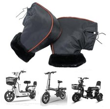 Motorcycle Plush Handlebar Gloves Muffs Winter Waterproof Thermal ATV Style A