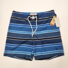NEW Penguin by Munsingwear Mens Sapphire Blue 2 Pocket Boardshort Trunks 30