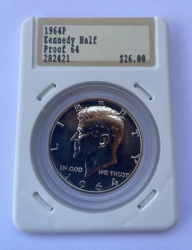 New Listing1964 P Kennedy Half Dollar 50C US Mint in Rare Hannes Tulving 90% Silver Proof
