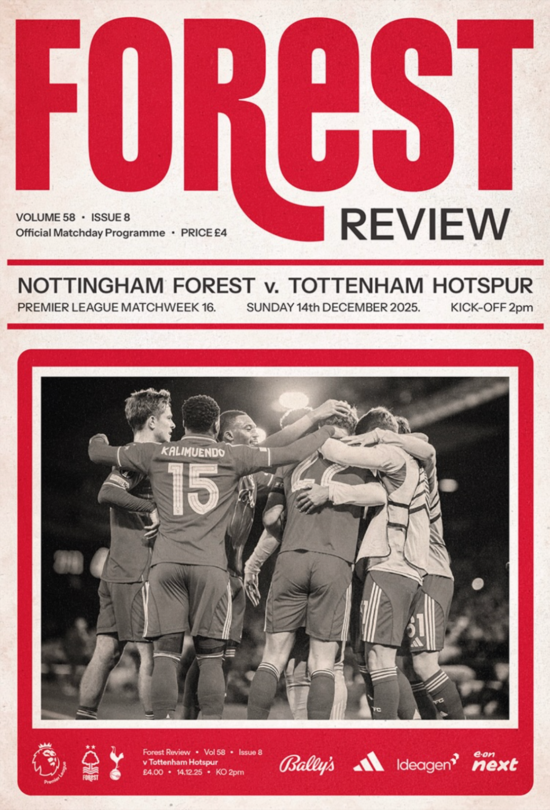 Nottingham Forest v Spurs Tottenham Hotspur - Premier League - 14 December 2025
