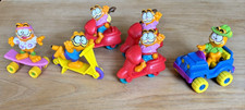 Vintage 80s McDonalds Garfield Happy Meal Toy Complete Set of 4 - Plus 2 more