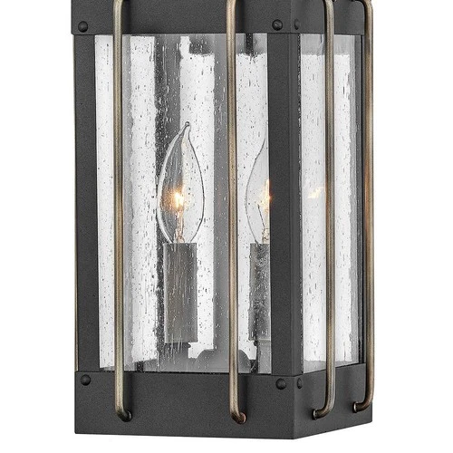 Fitzgerald 18 1/2" High Textured Black Outdoor Wall Light - Picture 4 of 9