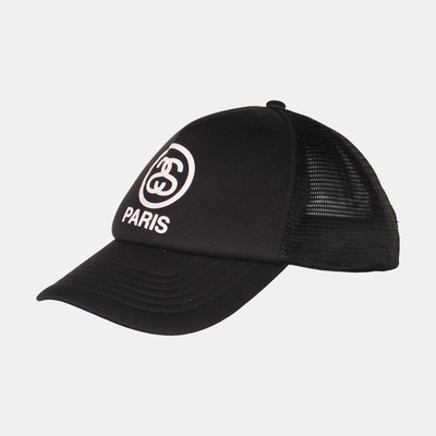 Stussy Paris Opening Trucker Mütze / Größe One Size / Herren / Schwarz / Polyester