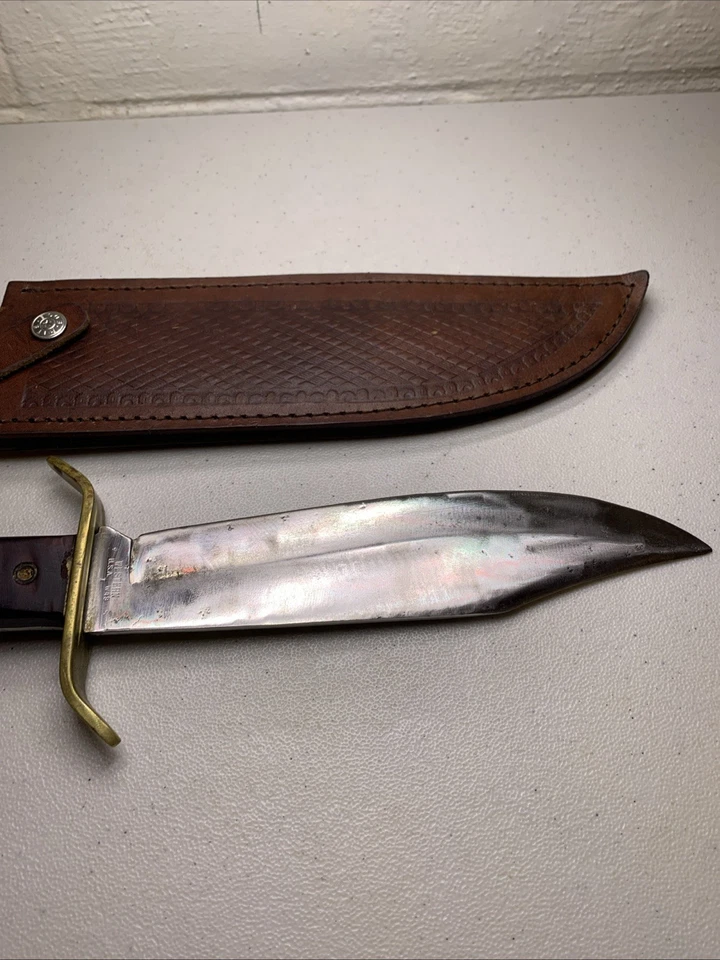 1986 Western USA W49 Fixed Blade Survival Bowie Knife & Sheath Excellent Great! - Image 4 of 4