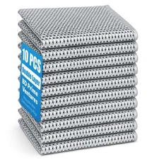 10 Pcs Upgraded Double-Layer Non Scratch Wire Dishcloth, 7.87"×7.87" Reusable...