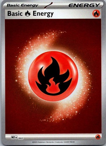 2025 Basic Fire Energy 002 Common Mega Evolution Energies Pokemon Holo