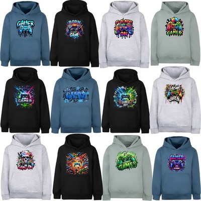 Fringoo Gamer Hoodie für Jungen Cotton Rich weiches Kapuzenpullover für Jungen Gaming