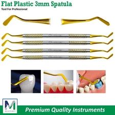 Flat Plastic Composite Filling Instruments – 2mm, 2.5mm, 3mm Double-Ended Tools