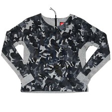 Nuevo NIKE Sport Tech L Polar Cuello Barco Camuflado Sudadera Agujero para el Pulgar Bolsa Canguro