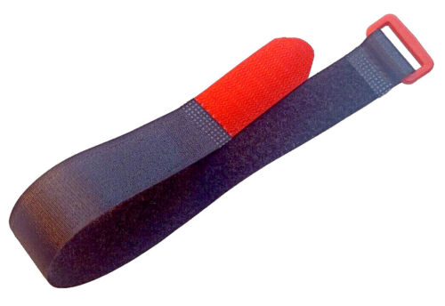 Bande Velcro bandes Velcro serre-câble Velcro serre-câble 360 mm x 25 mm noir rouge - Photo 1/2