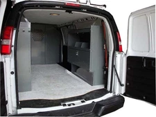 Van Shelving Unit with Door - Space Saver Full Size Ford, GMC, Chevy 38Lx44Hx13D