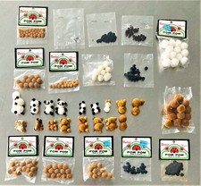 VTG 1960s 70s Large Lot - Darice Pom Poms Packs/Pcs DIY Christmas Ornament Craft