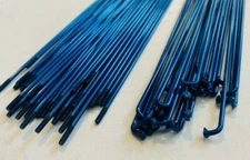 Bicycle Spokes & Nipples - 14G Stainless Steel - CANDY BLUE (CHOOSE YOUR LENGTH)