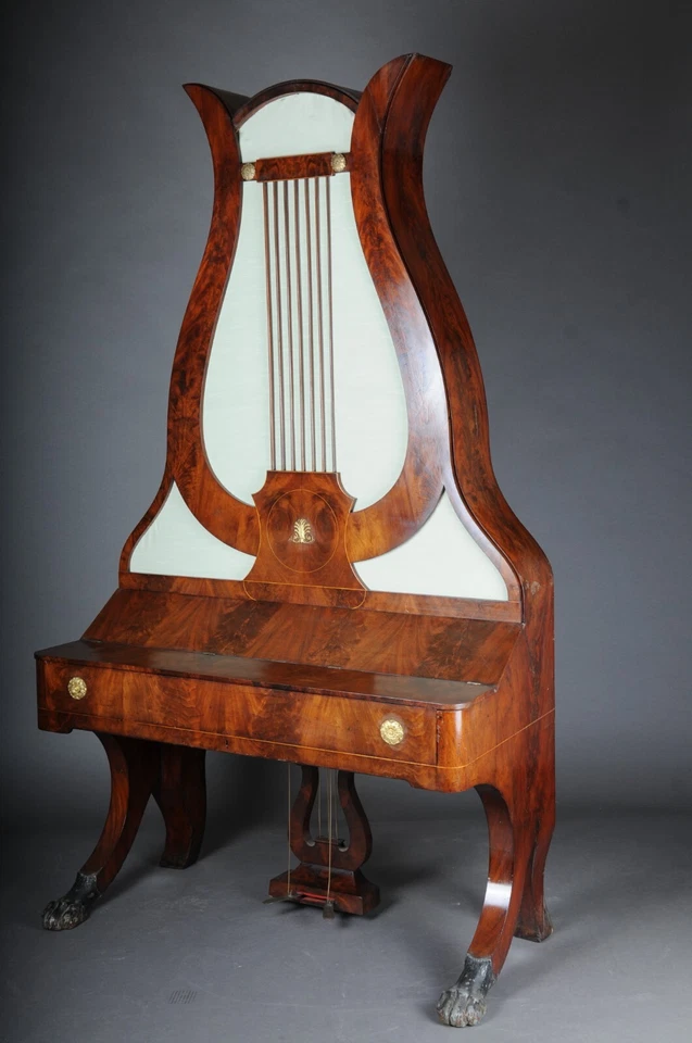 Museos Lyra piano de cola / piano de J.C. Schleip Berlín de 1825 Imperio - Imagen 3 de 4