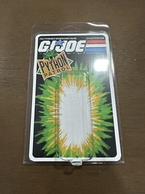 G.I GI Joe Python Patrol MOC Style Protective Case Custom Card Back For 3.75 