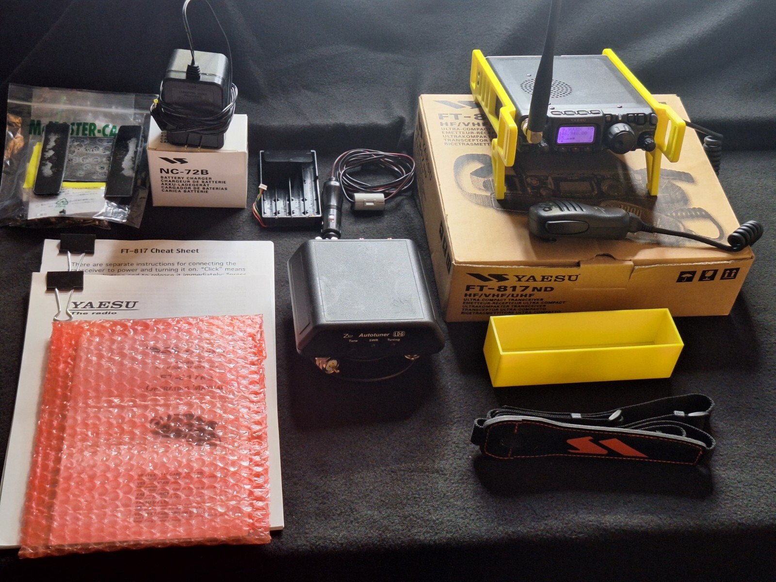 Yaesu FT-817ND HF/VHF/UHF Ham Radio Transceiver with 3d printed rails ...