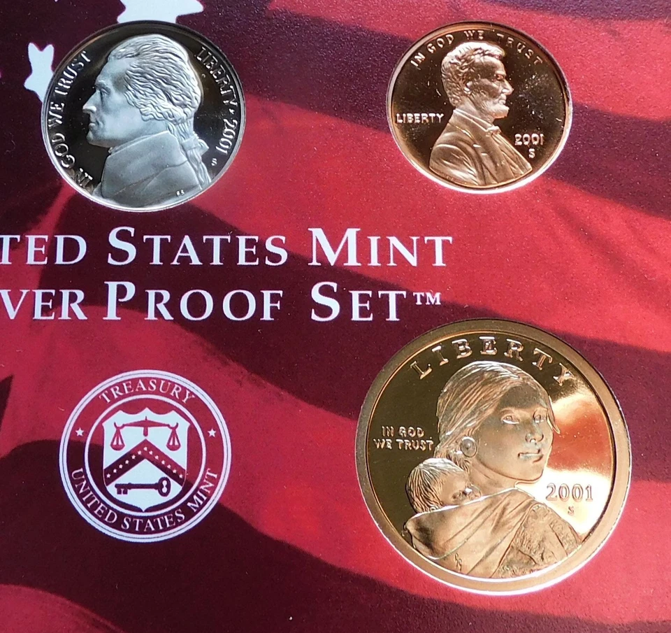 5 Partial US Mint Proof Sets, 2001/03/04/05/06, $1/5C/1C San Francisco - Image 3 of 4