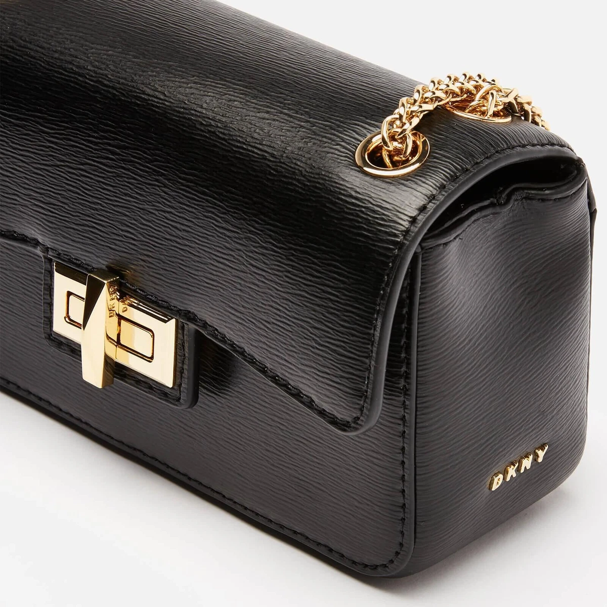 NWT DKNY jojo mini flap crossbody bag black color purse gold