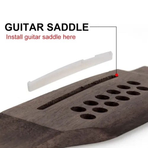 Puente de guitarra para piezas de guitarra acústica de 12 cuerdas de gran tamaño palo de rosa NUEVO - Imagen 5 de 13