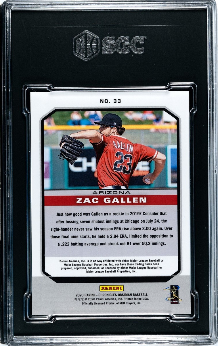 2020 Panini Chronicles - Obsidian Zac Gallen #33 (RC) for sale