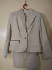 VINTAGE CACHE BLAZER STYLE JACKET BEIGE WOMENS SIZE 10