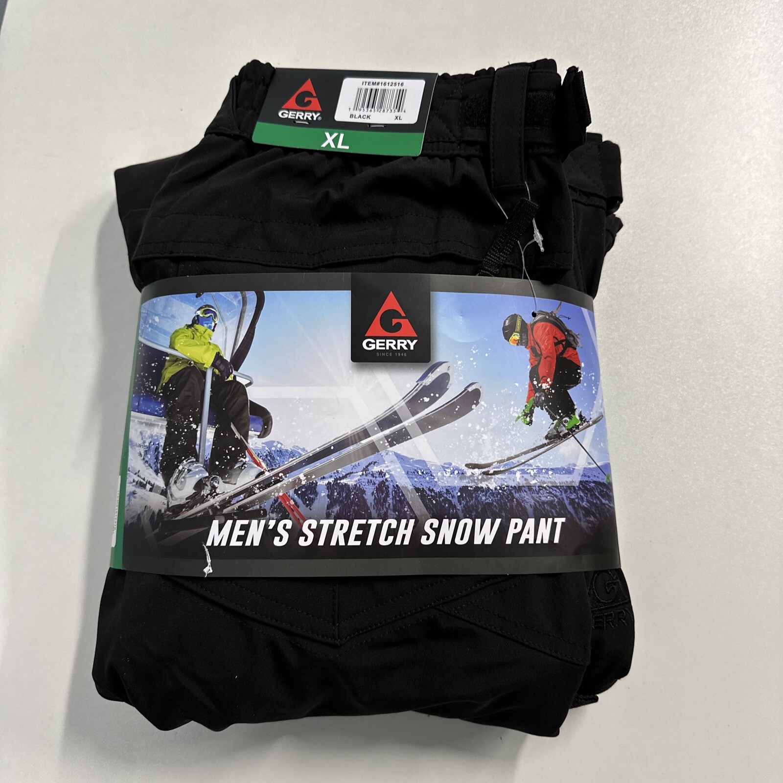 Gerry Snow Pant Black NEW 4Way Stretch Fleece Lined NEW XL 3840