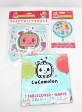 Cocomelon Birthday Party Supplies   6' Banner - Helium Balloon - Table Cloth NEW