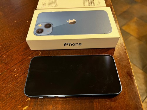 iPhone 13 mini - 128GB - Blue (T-Mobile) w/ Screen Protector & Silicone case