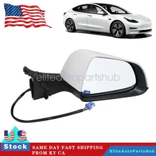 White right side passenger smirror fits Tesla model 3 2017 2018 2019 20 21-23