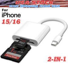 USB C 2 in 1 Hub Converter Type-C Adapter SD Card Reader For MacBook Pro Laptop