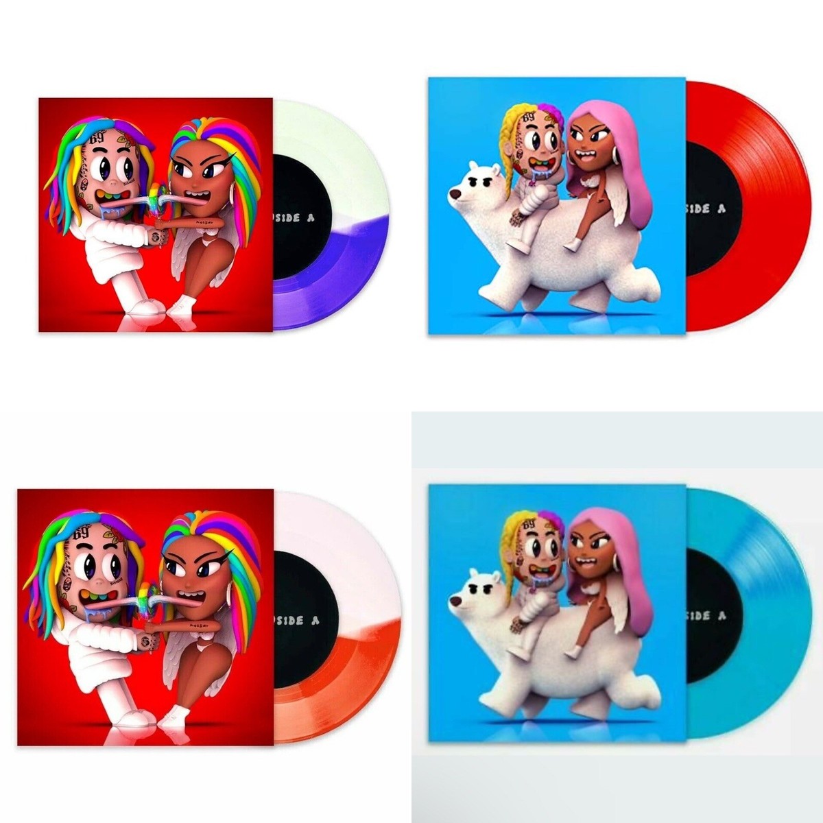 4 TROLLZ (Alternate Cover Red Purple Split 7” Vinyl) Tekashi