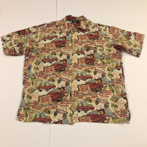 The Walking Co We got our kicks on Route 66 Texas VLV Aloha Shirt Mens Medium - Picture 12 of 12